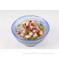 Delicious seasoned boiled octopus with wasabi
